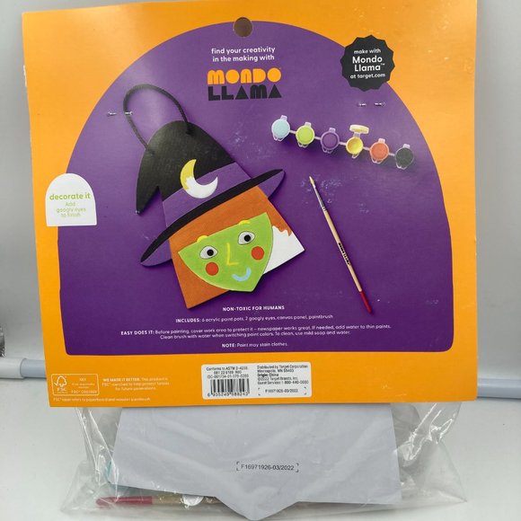 Mondo Llama Paint-Your-Own Canvas Witch Kit - Picture 3 of 3